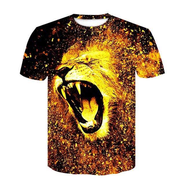 Fashion 3d T-shirt Animal Lion Shirt Camiseta 3d T Shirt Men Funny T Shirts Mens Clothing Casual Fitness TeeTop Tiger Tshirt