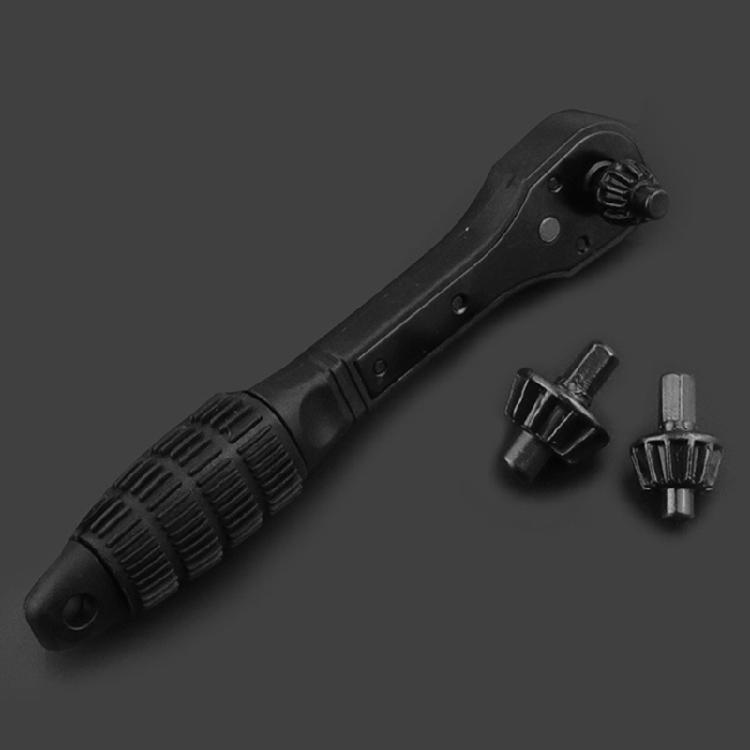 Professional 2 In 1 Ratchet Double Head Chuck Key Replacement Tool for Electric Drill Power Tool Tightening Loosening
