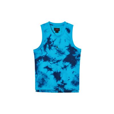 Breathable Sport Tie-Dye Loose Sleeveless Vest With Brand Logo Men Tops Blue DZ0568-446