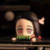 Demon Slayer Kamado Nezuko Action Figures Car Ornament Anime Model Figures Prone Position Desktop Computer Case Decorative Gift