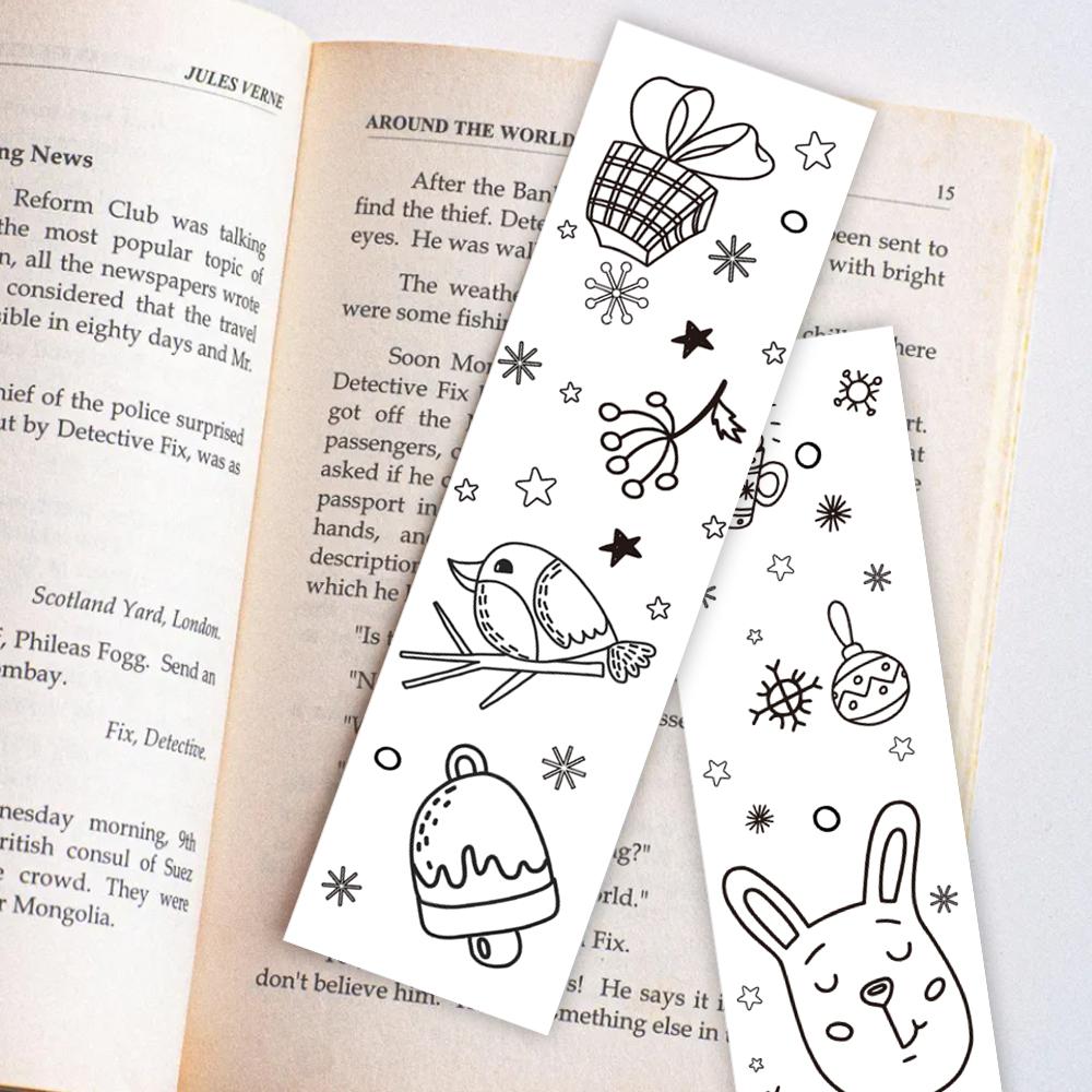 32, Coloring Bookmarks, Back to School Season, Christmas, Halloween, Teacher's Day, suitable for readers and birthday gifts.