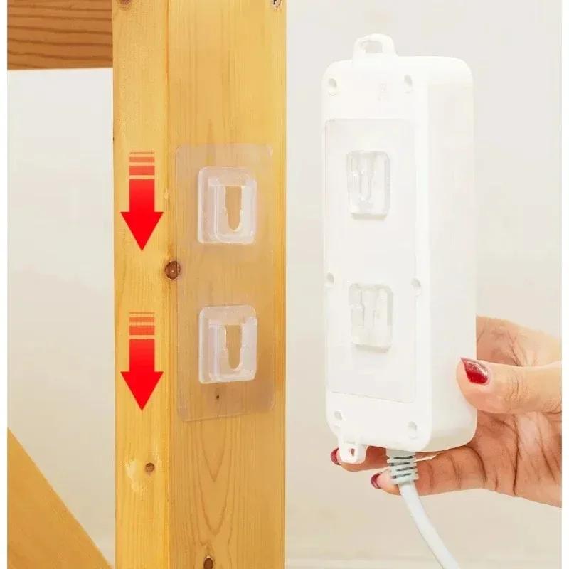 2-40PCS Self Adhesive Double-sided Hook Snap Button Multi-Purpose Hooks Strong Transparent Suction Cup Wall Holder Wall Hooks