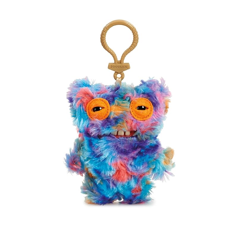 

[Fuggler] key ring Keyrings Mr Buttons (Blue Multi Swirl) height 11.5cm