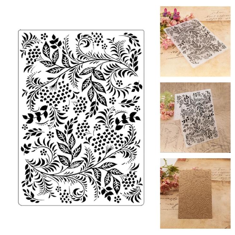 Textured Embossing Folder for Card Making Flower Leaf Pattern Scrapbooking Templates for Journal Photo Album Decoration