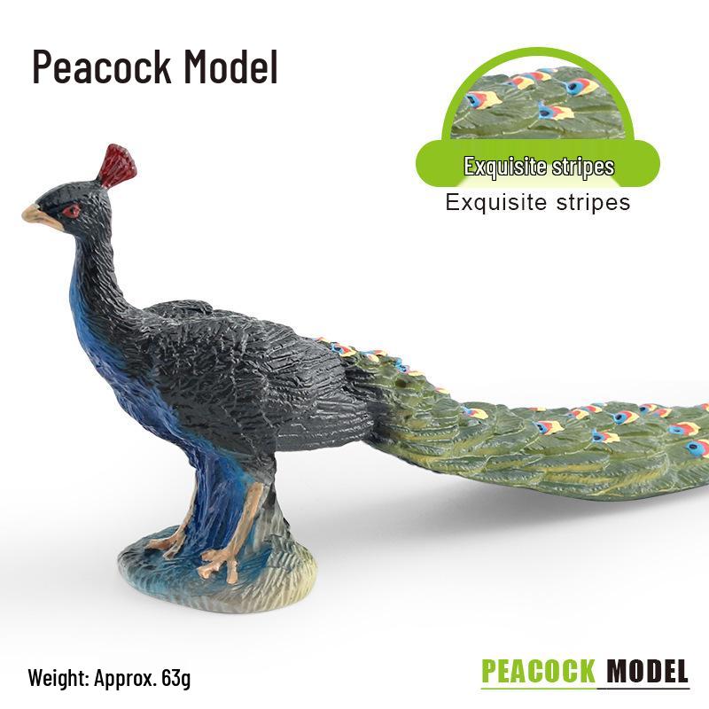 Children s Cross-Border Forest Animal Cognitive Simulation: Peacock & Sunbird Desktop Toy
