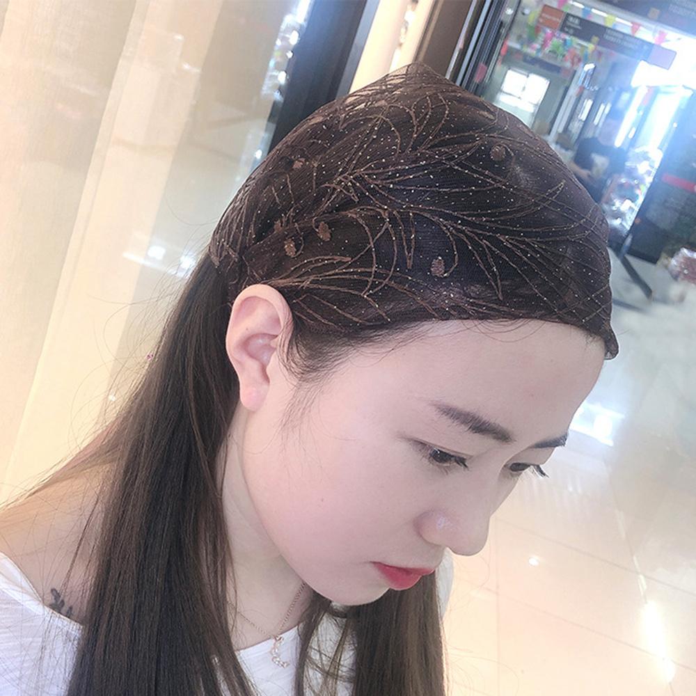Headband Wide Lace Flower Pattern Hair Ring Non-Slip Sports Hair Accessories Hair Elastics Ties Ornaments PR Sale