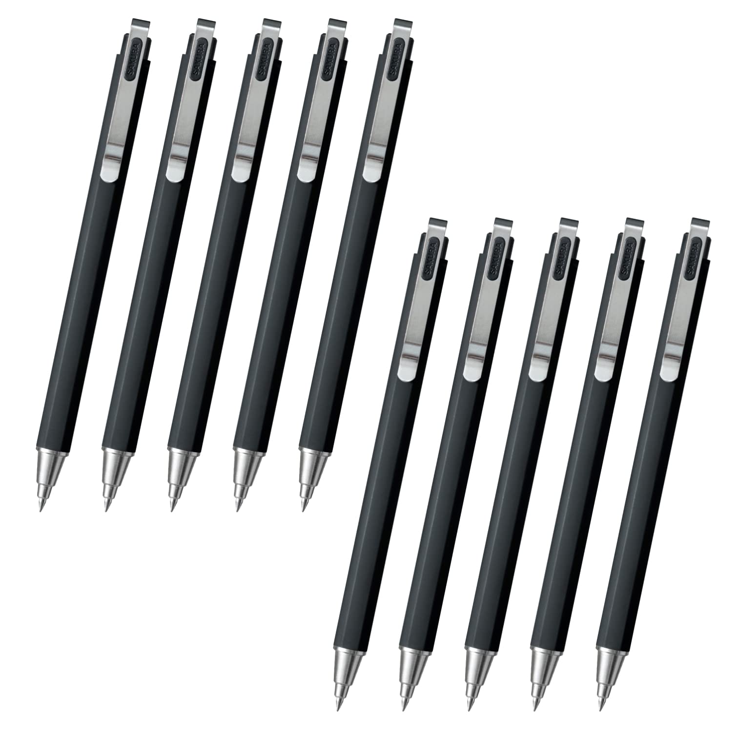 

Шариковая ручка Sakura Crepas Gel Ink Ball Sign iD Plus Pure Black 10 шт. 0,5 мм GBR355#49(10)