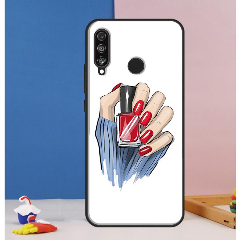 Nail Polish For Huawei Nova Y90 Y70 Y60 Y72 Y61 Y91 12s 12i 11i 7i 8i 9 10 SE P60 Pro P30 P40 Lite Case
