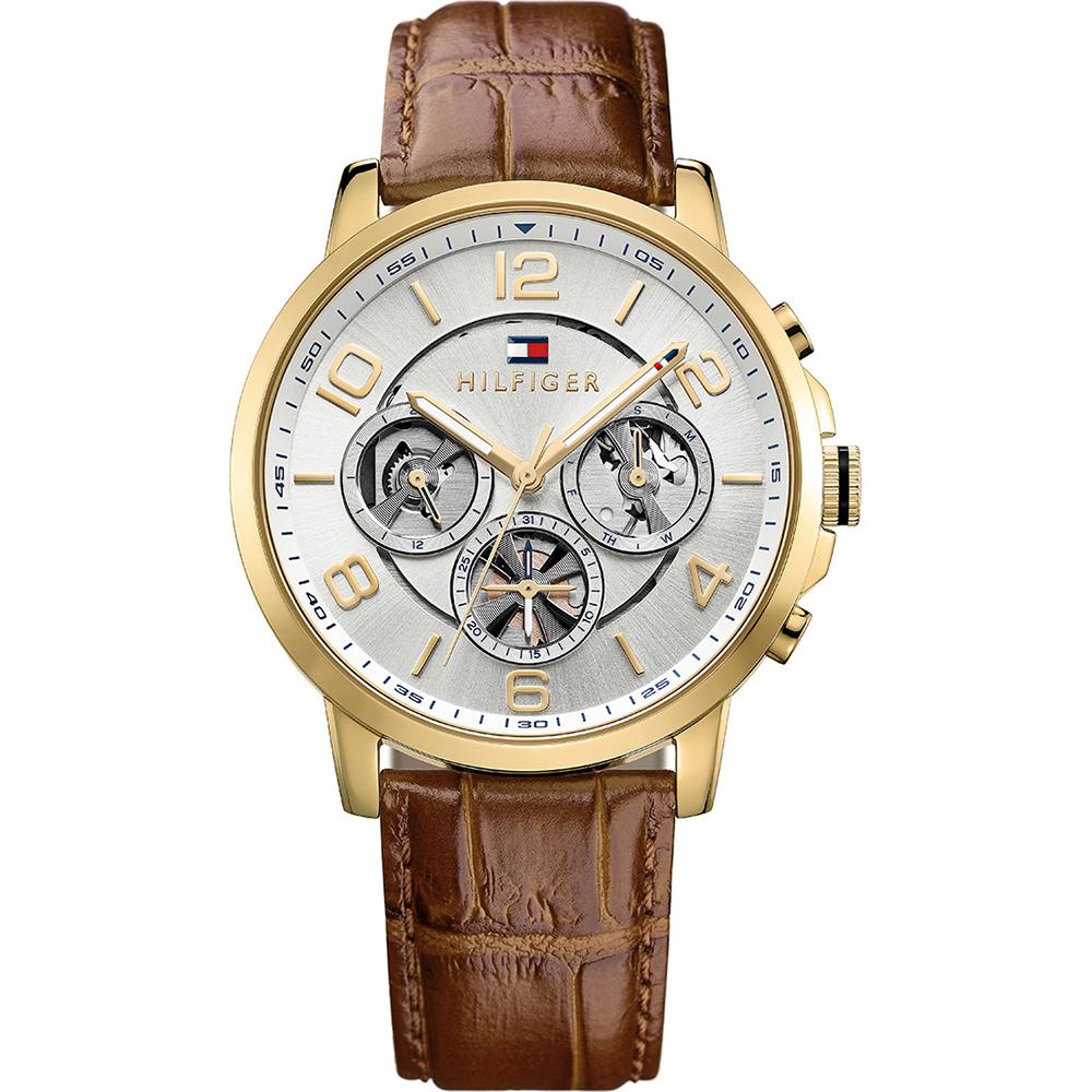 Tommy Hilfiger Historical Collection Silver Dial Brown Leather Men s Quartz Watch TH1791291 серебряный