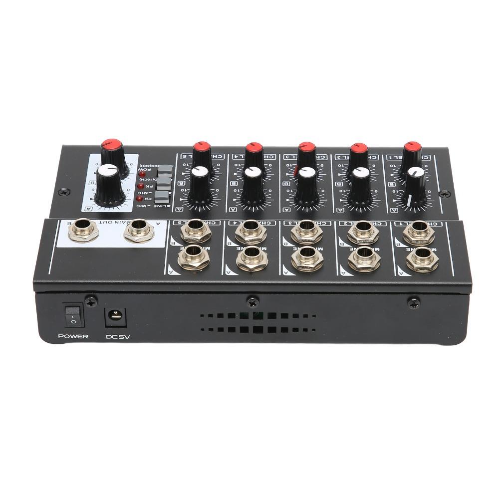 100‑240V Low Noise Stereo Line Mixer for US Plug Dj Mixing Board 10 Channel Mixer  Small Clubs