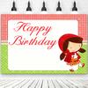 Cartoon Little Red Riding Hood Backdrop Girl Birthday Decorations Party Supplies Baby Shower Banner Photo Shoot Props Kids Gifts
