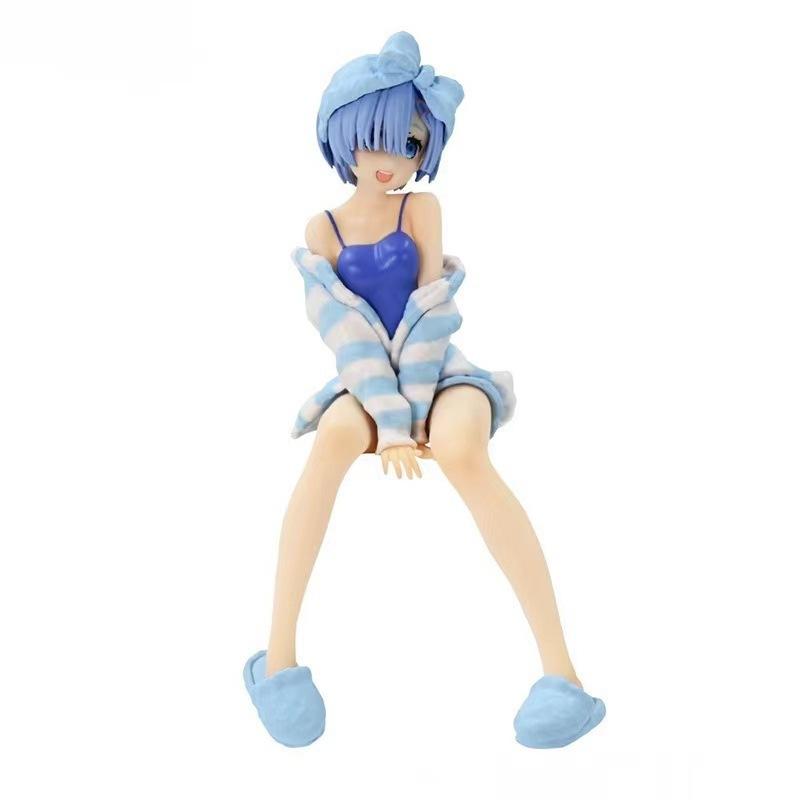 Different World Life Ram, Rem, Rem Figure Homewear Pressure Instant Noodles Ornament Chassis Car Model Gift