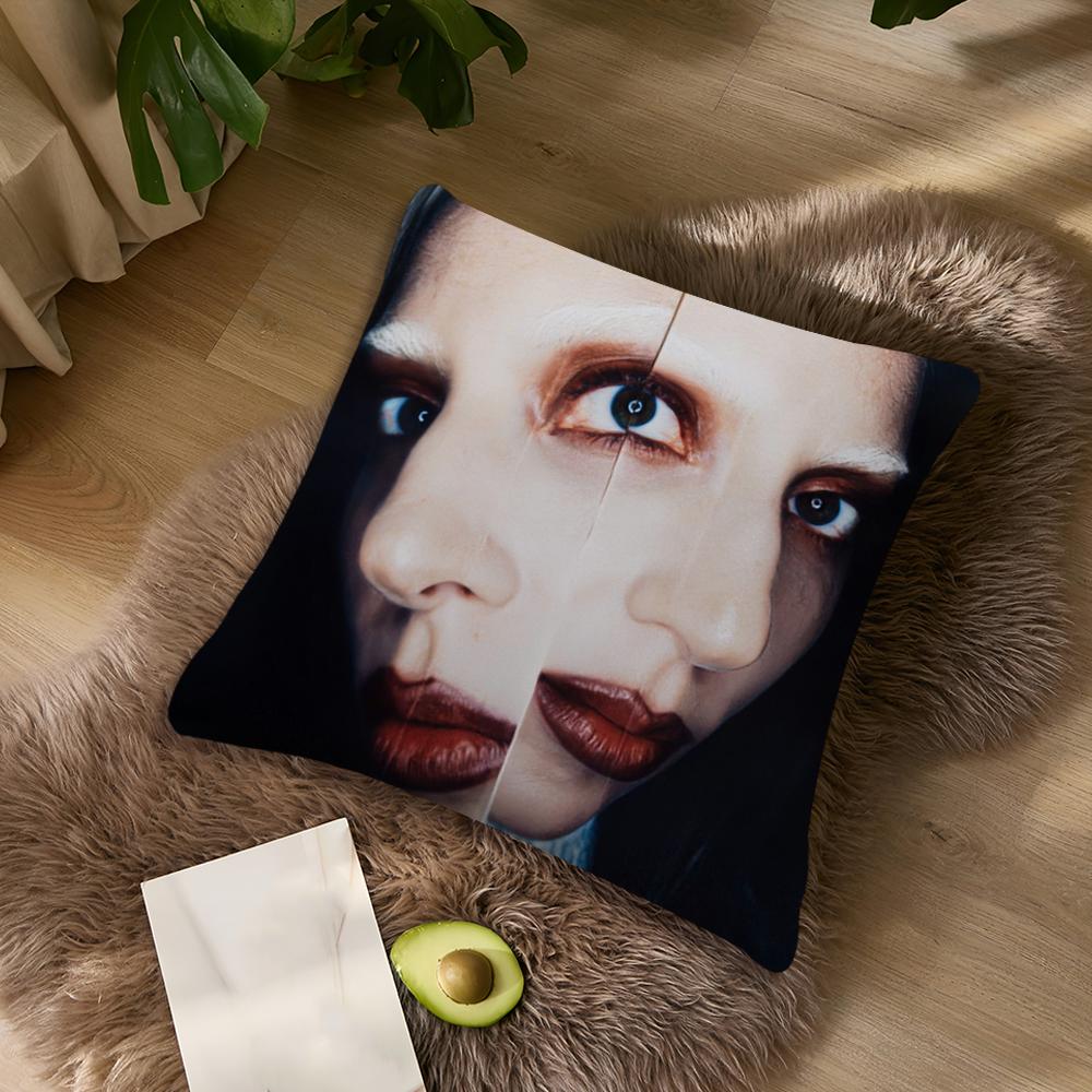 Singer L-Lady G-Gaga M-Mayhem Cushion For Bedroom Car Coffee Shop Room Soft And Living Room Sofa Decorative Pillow Cover Case