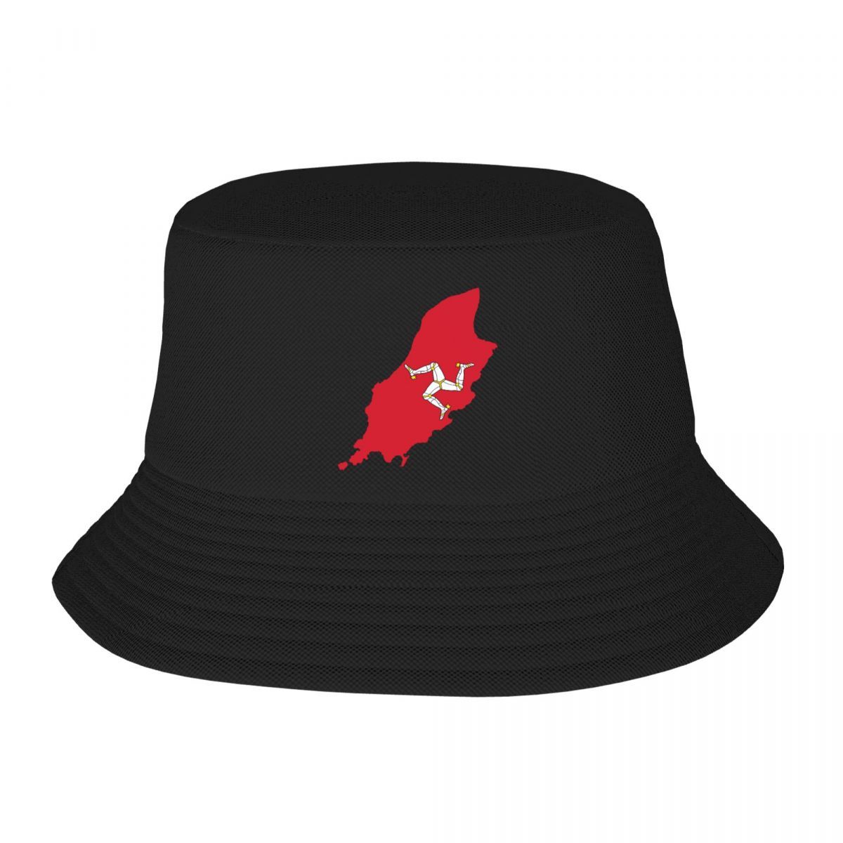 Custom Flag Map Of Isle Of Unisex Bucket Hat for Women  Unisex  Print Summer Beach Sun Fishing Cap