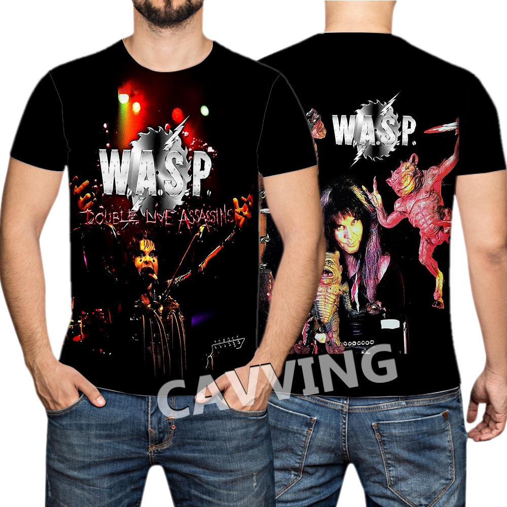 Neue Mode Damen/Herren 3D-Druck W.A.S.P Rock Lässige T-Shirts Hip Hop T-Shirts Harajuku Styles Oberteile Kleidung