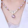 Crystal Studded Adjustable Pearls Necklace for Women Allergy Resistant Jewelry with Knot Detailing Evening Wear