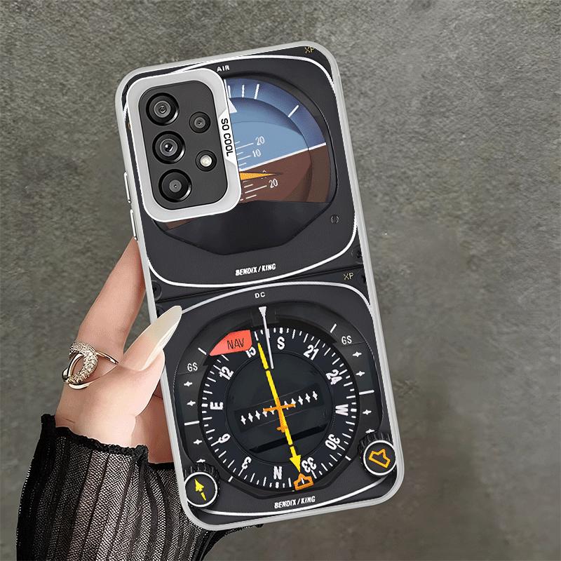 Aircraft Instrument Cockpit Radar Soft Phone Case for Samsung A17 A16 A15 A14 A13 A57 A56 A55 A54 A53 A37 A36 A35 A34 A33 A26 A2