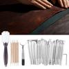 28PCS   Set Leather Working Tools Leather Craft Stamping Carving DIY Handmade Tool Kit