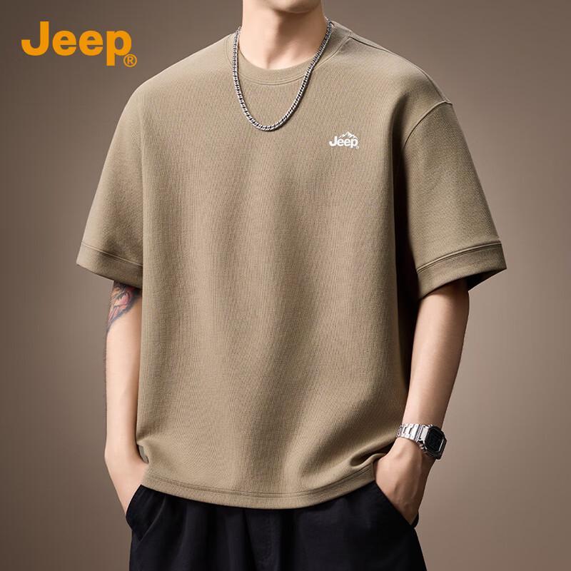 JEEP Men s Heavyweight Loose Fit Short Sleeve T-Shirt 4XL
