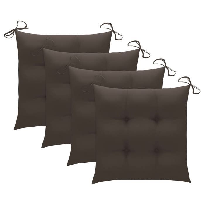 VidaXL Lot de 4 Chaises de Jardin avec Coussins, Sièges de Terrasse, Chaises de Salle à Manger, Meubles de Patio Extérieur, 3065640