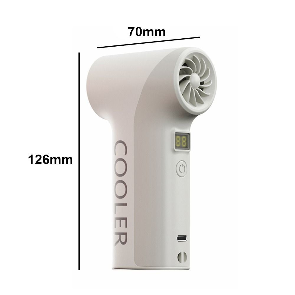 5 Speed Wind Handheld Cooling Fan LED Display Electric Fan Portable Turbo Fan  Outdoor Camping