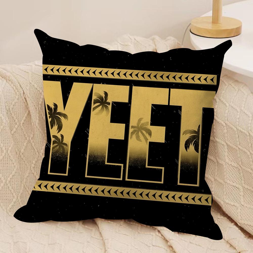

Funny YEET Cushion Cover Soft Plush Fabric DoubleSided Printed Cushion Covers for All Seasons Modern HomeDecor Gift 30x30cm