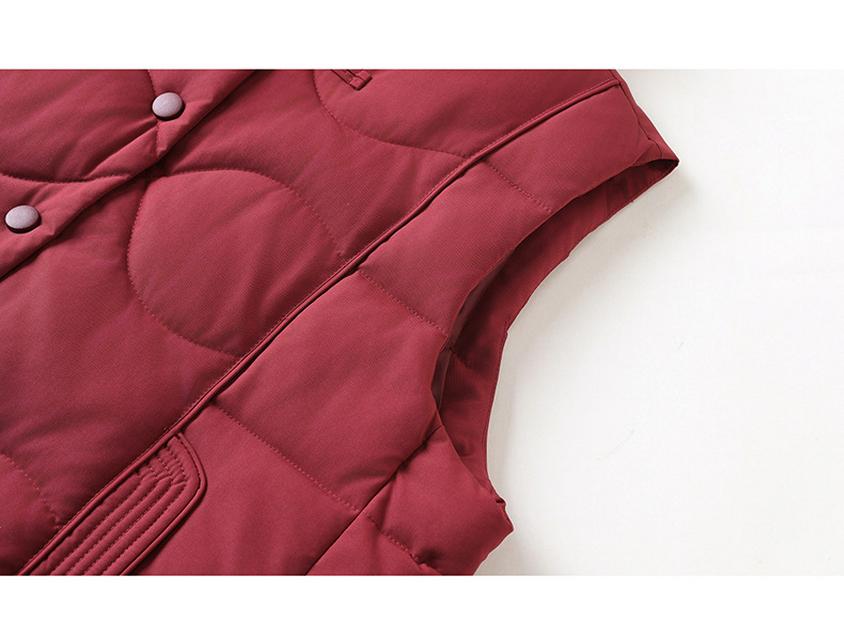 Cozy Mid-Length Padded Waistcoat for Plus Size Moms