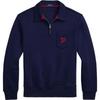Polo Pattern Embroidered Half-Zip Knit Long Sleeve Sweatshirt Men Sweatshirt 710964439-001