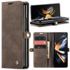 CaseMe Luxury Crazy Horse Design Kickstand Flip Leather Wallet Cover for Samsung for Galaxy Z Fold 4 Business Style Mobile Phone