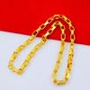 Alloy Gold Plated Necklace Imitation Gold Snake Bone Chain Twisted Chain Hip Hop Punk Neck Chain