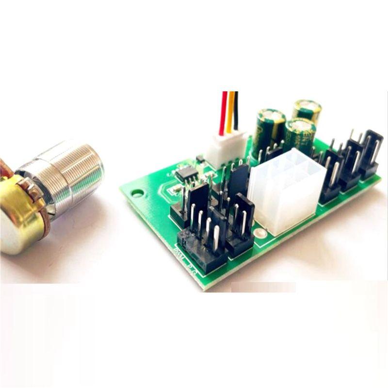 ABBY-8X Computer Case Miner Fan Speed Controller 8-Channel Fan Hub PWM High-Power Violent Fan Controller Fan Speed Governor