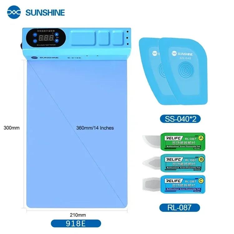 SUNSHINE S-918E LCD Dismantling Treasure Electric Heating Mat Screen Separator Removal Machine For Mobile Phones Pad Repair tool