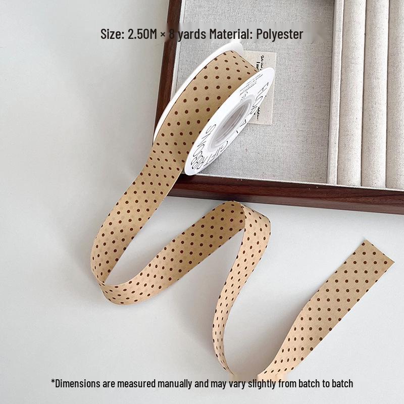 Xin Sheng Caramel Warm Brown Ribbon Flower Bouquet - Floral Art DIY Gift Wrapping Materials.
