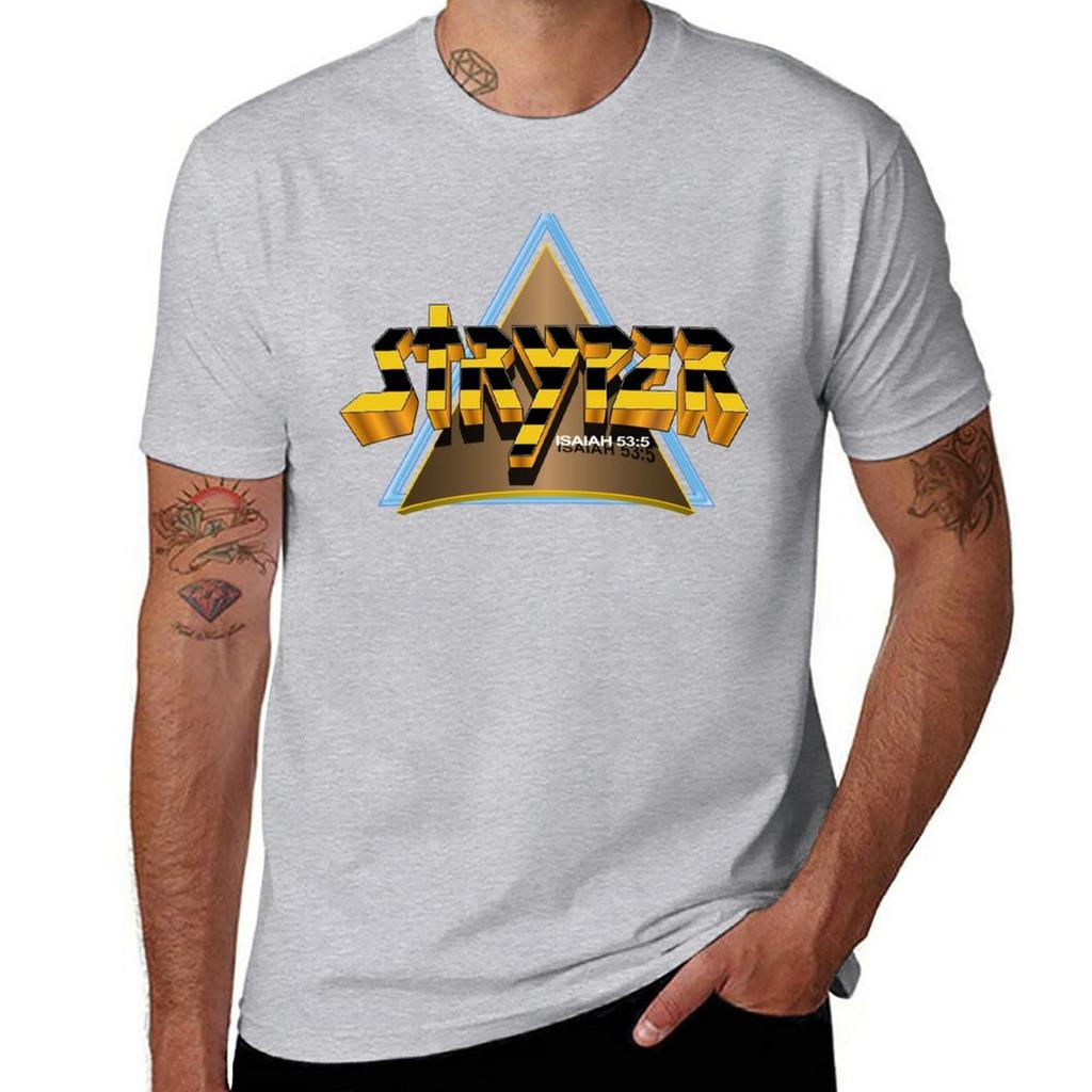Stryper - Logo s trojúhelníkem Tričko přizpůsobené sportovním fanouškům nadměrná pánská trička
