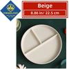5/3/1pcs Reusable Round Dinner Plate Divided Dish In 3 Diet Dinner Plate Lightweight Wheat Straw Plates Weight Control Bowl