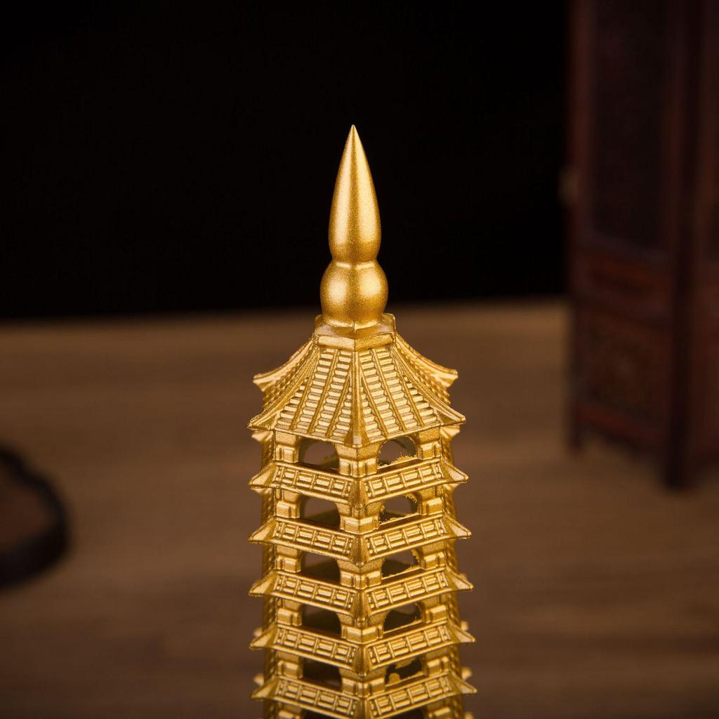 Thirteen-Layer Brass Wenchang Tower Desktop Ornament