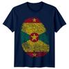 Grenada Flag Fingerprint Travel Unisexs TShirt Island Pride Tee