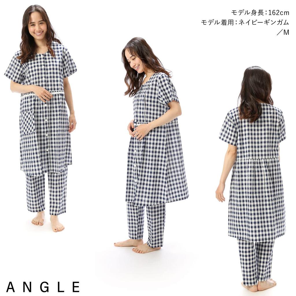 NISHIKI Maternity Short Soccer with Nursing Front Long Adjustable Waist Nursing Loungewear Pajamas, Sleeves, Summer, 100% Cotton, Fabric,