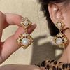 High-End Zirconia Pearl & Diamond Hollow Stud Earrings - French Luxury Vintage Style