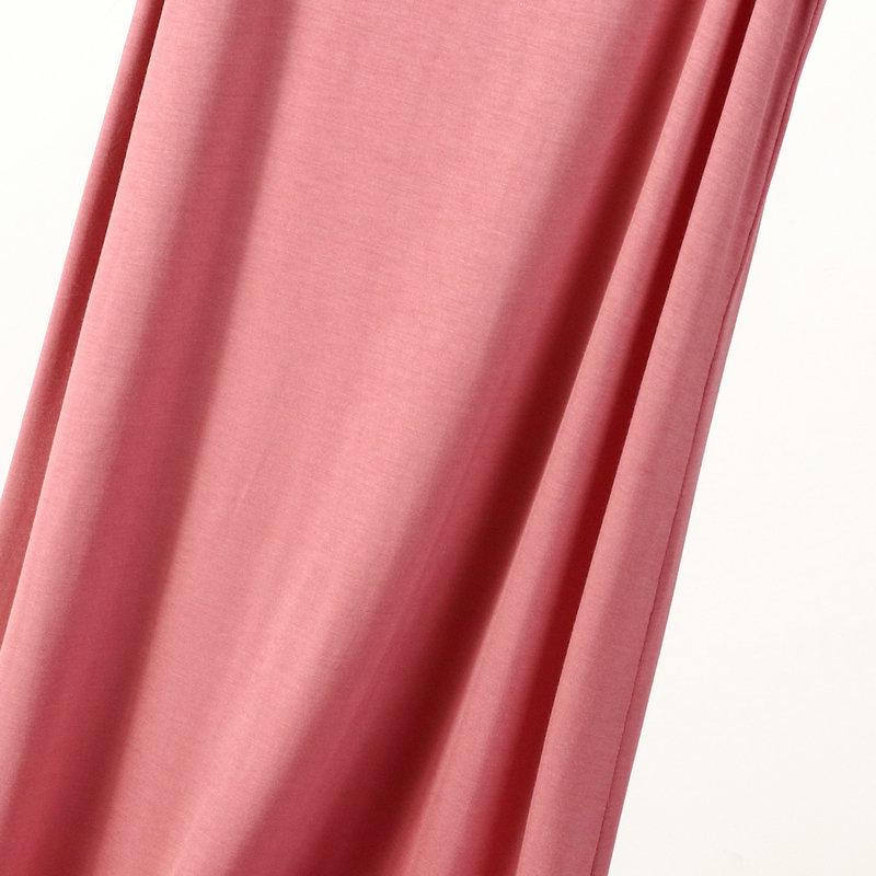 Plus Size Slimming Modal Cotton Spaghetti Strap Sleep Dress - Solid Color