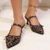 Fashion Women High Heels Sandals Pointed Toe Elegant Shoes for Women Fashion Designer Shoes Trend 2024 Party Leopard Print Sandals