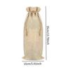 12x Burlap Bottle Bag Carrying Bag Bottle Gift Bag for Holiday Wedding Party