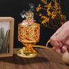 Retro Exquisite Incense Burner Aromatherapy Sandalwood Burner Ornament Handheld Incense Burner Home Desktop Decoration