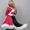 Foxes Wolf Ears Headband Faux Furs Tail Halloween Cosplay Party Costume Accessories Gumiho Costume for Women Men Gifts