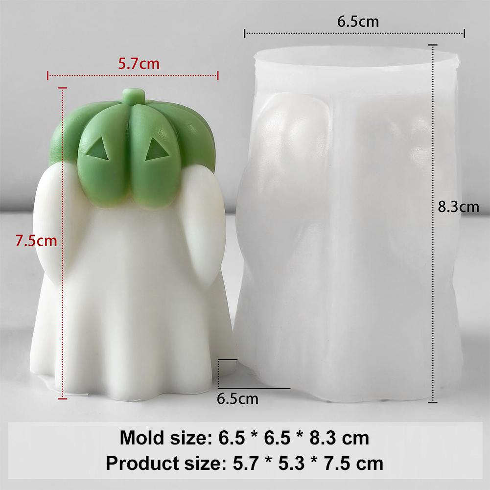 Halloween Ghost Silicone Mold DIY Pumpkin Ghost Decorations Resin Mold Plaster Mold for Epoxy Resin Candle Soap Halloween Decor