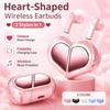 K520 Fones de Ouvido Sem Fio Fofos em Formato de Coração Bluetooth 5.3 Mini Fones Estéreo Controle por Toque Longa Duração da Bateria Presente Romântico para Mulheres