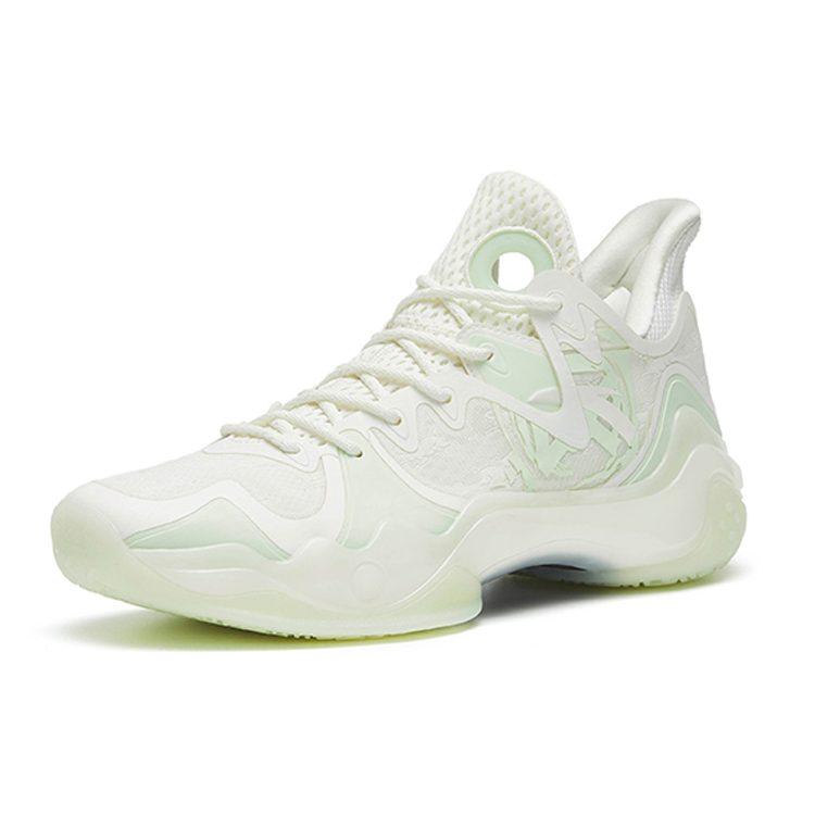 Anta Shock Wave 4 Textile, Synthetic Leather Cushioning Slip Resistant Abrasion Resistant Rebound Mid top 112241106-2