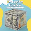 ZNX Customizable Three-Layer Magic Cube with Creative 100 US Dollar Design, 5.5cm