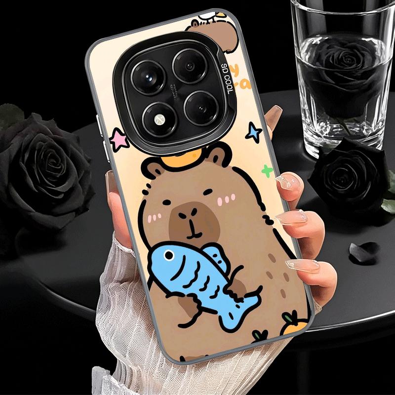 Funny Capybara Cartoon Cute Soft Phone Case for Xiaomi Redmi Note 13 14 15 Pro Plus 12S 12 11S 11 11T 10S 10 Shockproof Cover Ba