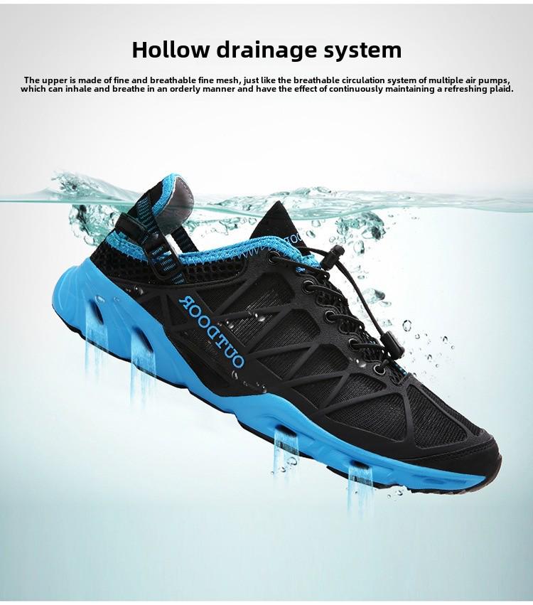 Letní outdoorová rychleschnoucí prodyšná turistická a rybářská obuv pro muže a ženy 2024